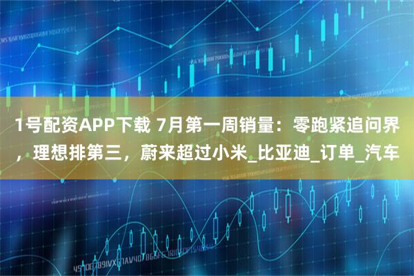 1号配资APP下载 7月第一周销量：零跑紧追问界，理想排第三，蔚来超过小米_比亚迪_订单_汽车
